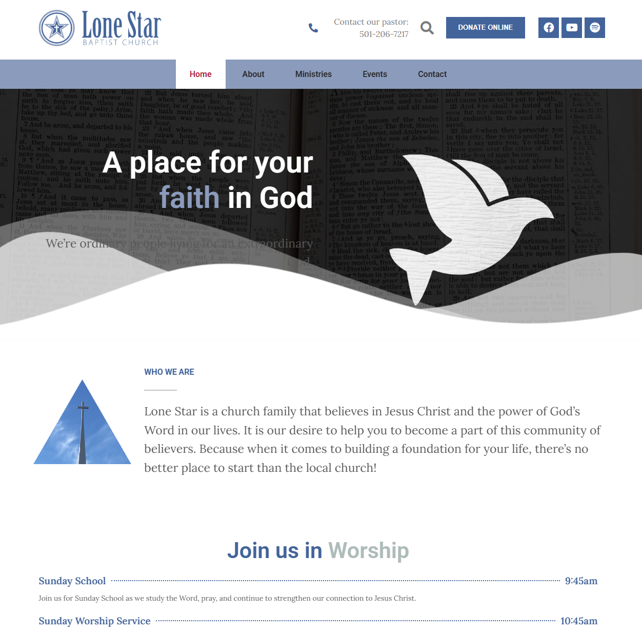 Lone Star Church — Faith · Community