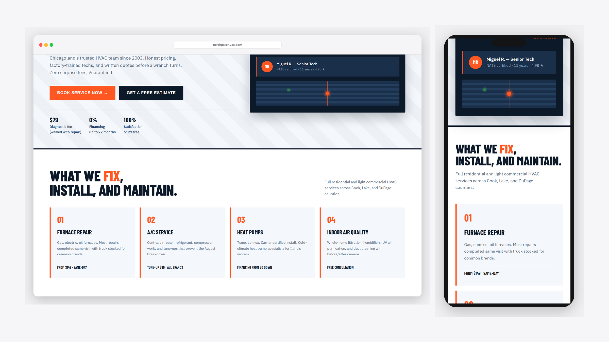 Northgate HVAC — scrolled detail view