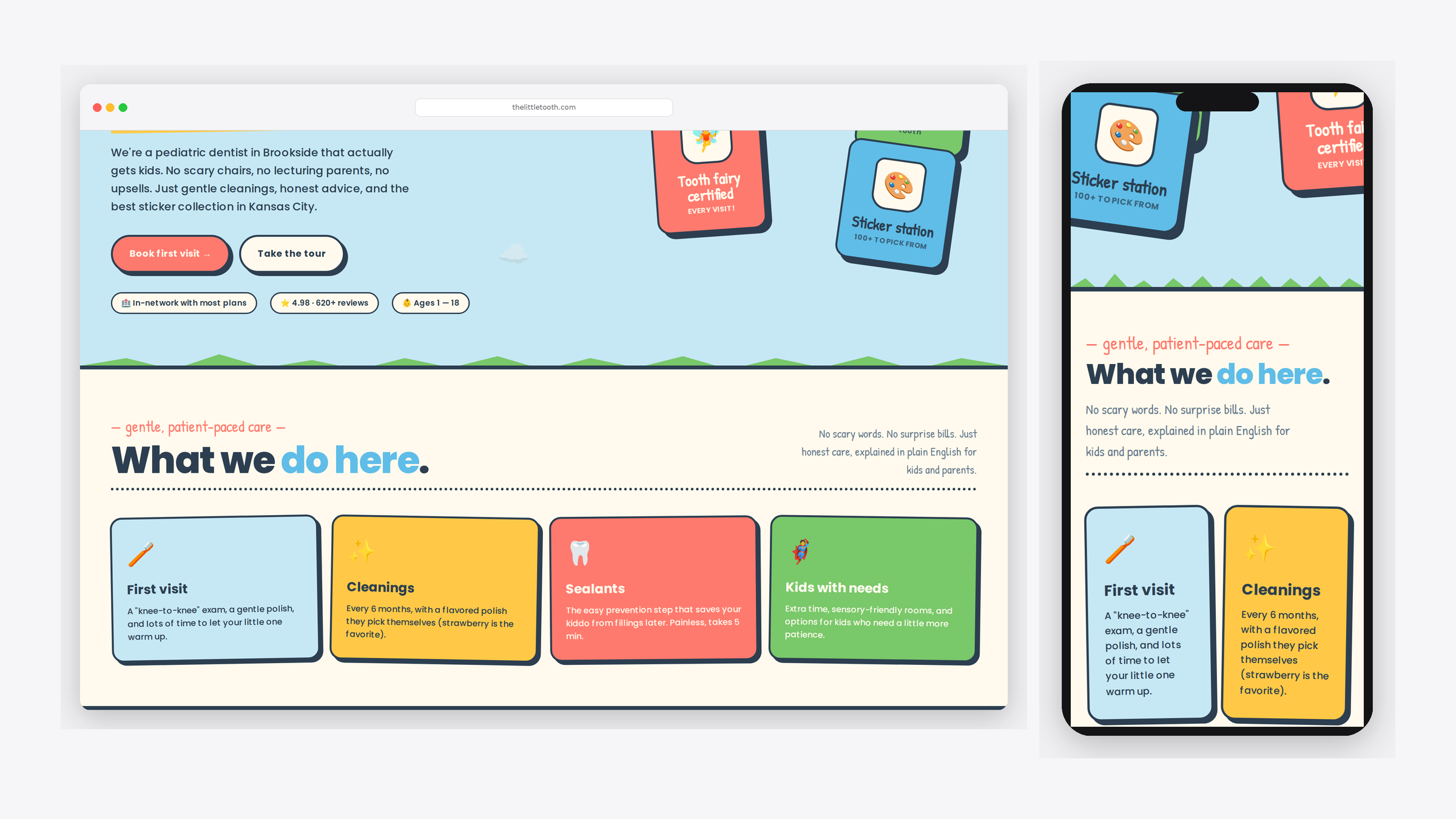 The Little Tooth — scrolled detail view