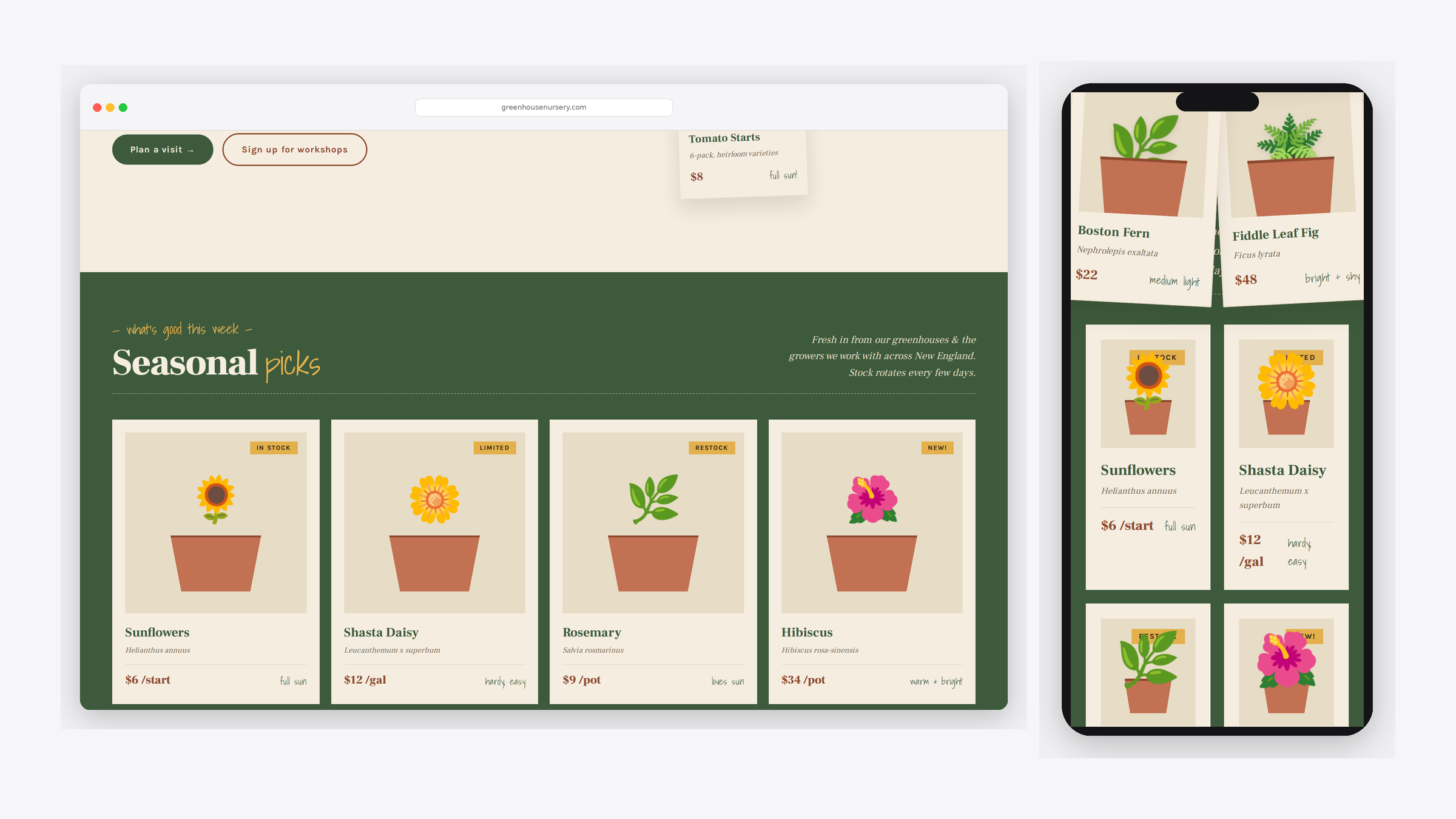 Greenhouse — scrolled detail view