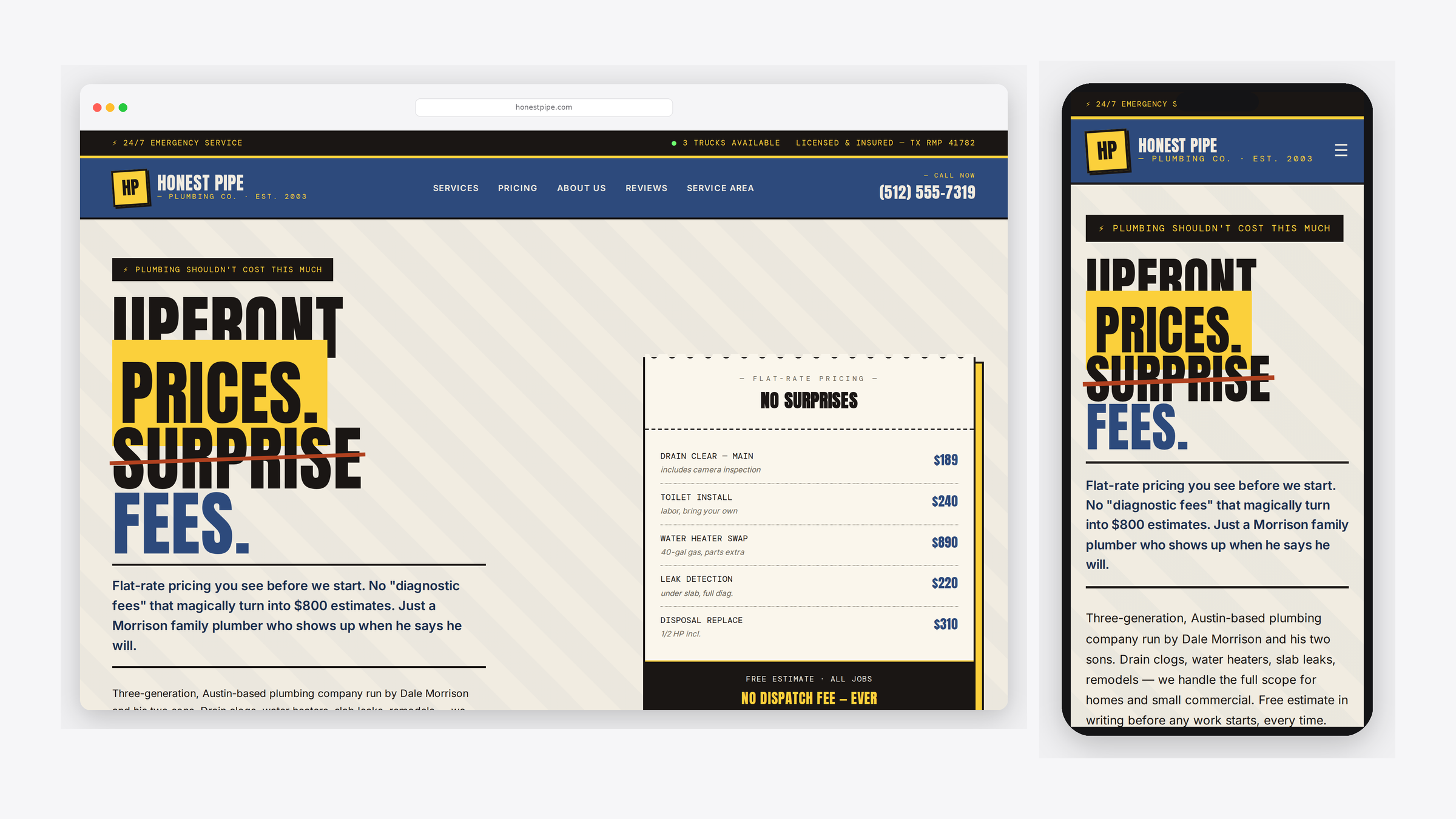 Honest Pipe — Family plumbing