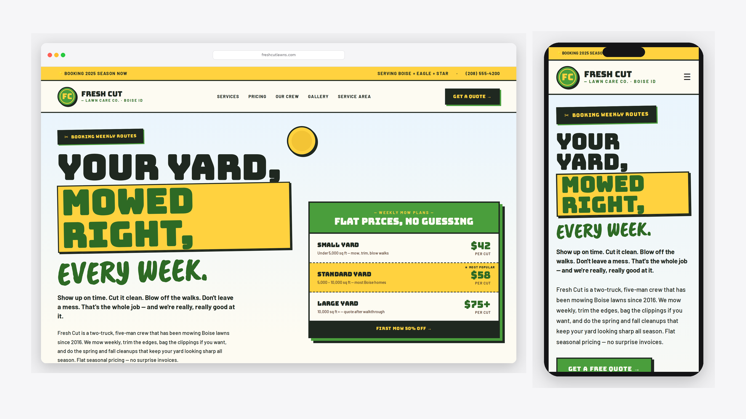 Fresh Cut — Local lawn care crew