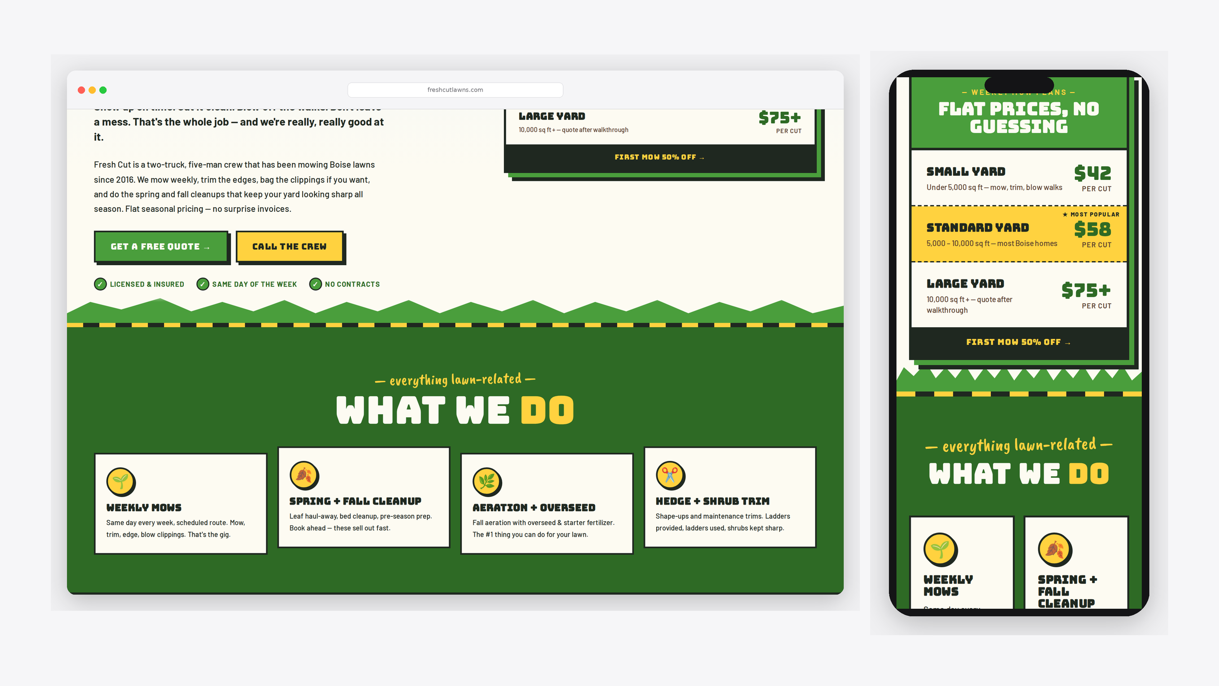 Fresh Cut — scrolled detail view