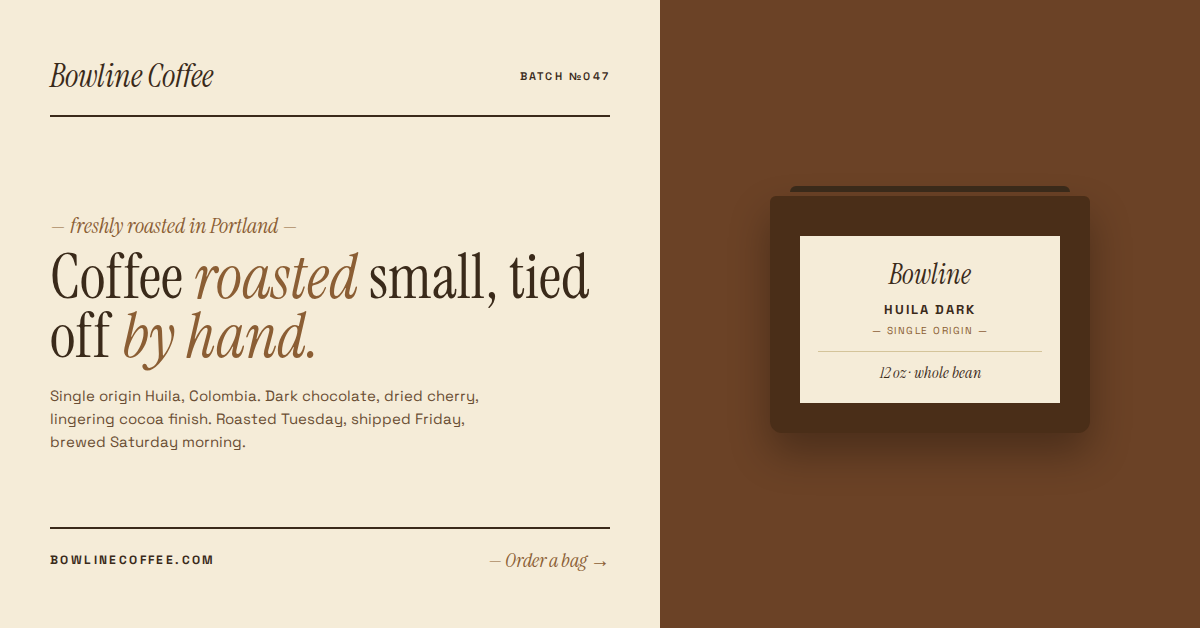 Bowline Coffee — Facebook post
