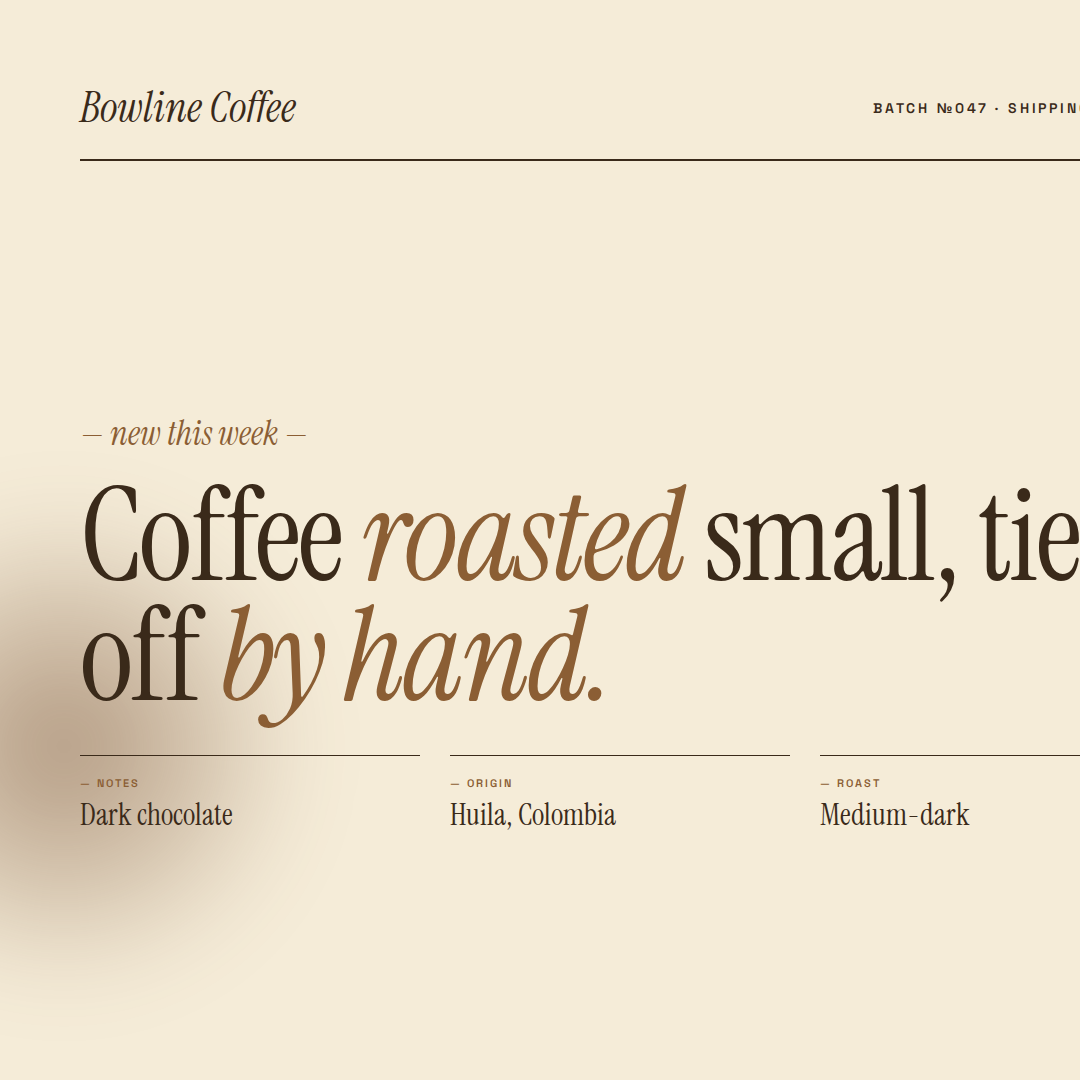 Bowline Coffee — Instagram post