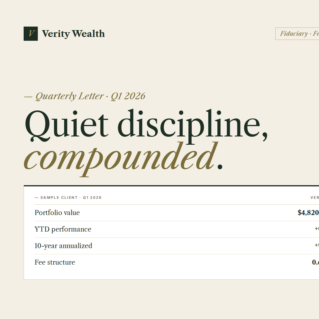 Verity Wealth — Instagram post
